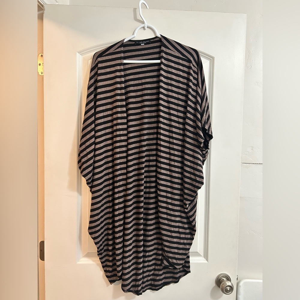 Bryn walker‎ striped cocoon cardigan size small Lagenlook oversized